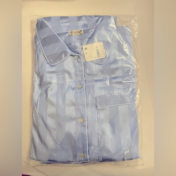 NWT Free People Pajama Party Sleep Set Hazy Blue Size L - Picture 7 of 10